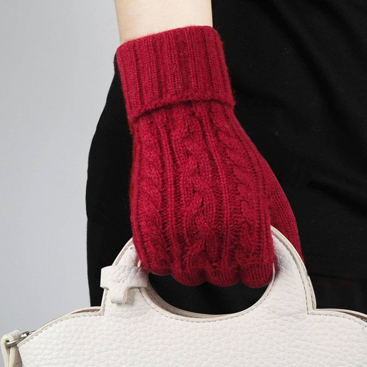 Winter Outdoor Cycling Knitted Touchscreen Gloves_Cwag0377