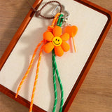 DAISY FABRIC SMILEY FLOWER KEYCHAIN BAG CHARM_CWMM7744