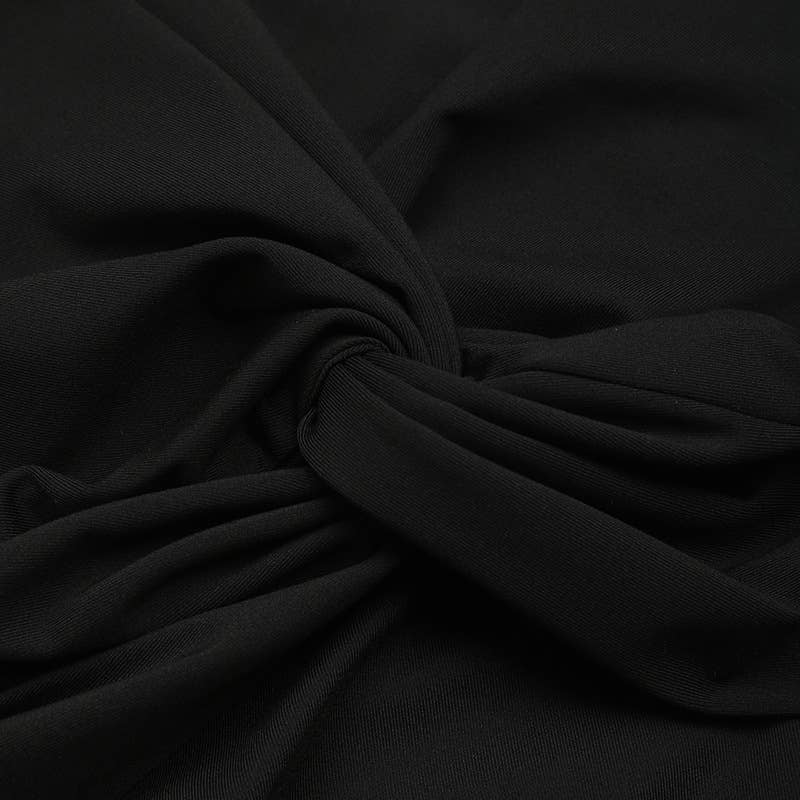 Solid-Color Knotted Round-Neck Jumpsuit