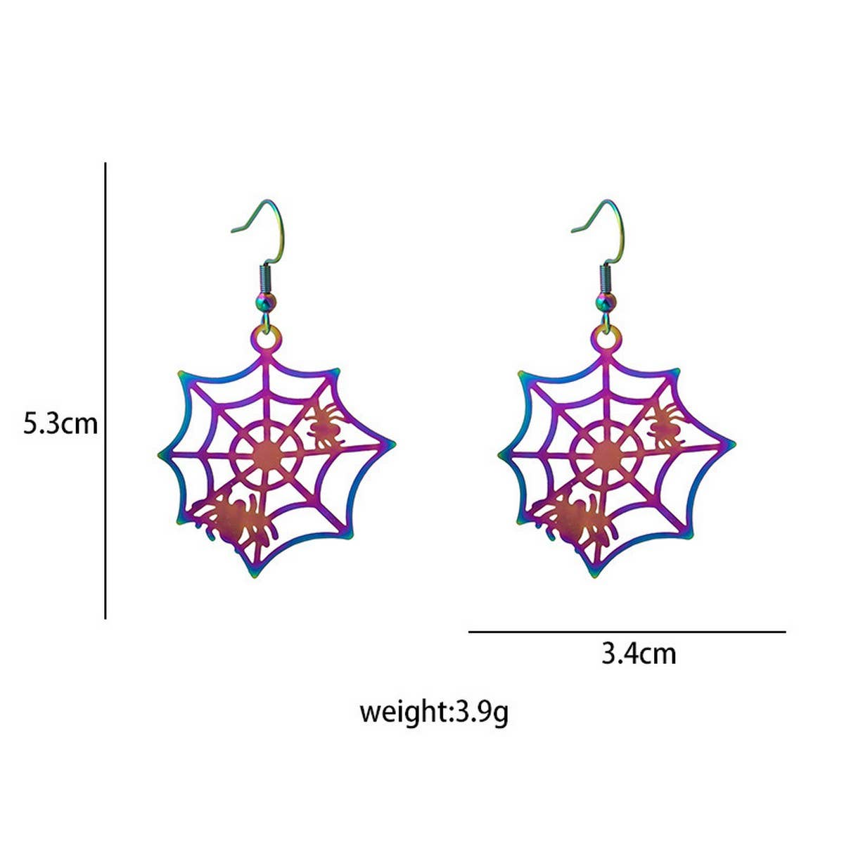HALLOWEEN TRENDY COLORFUL GRADIENT EARRINGS_CWAJE1845