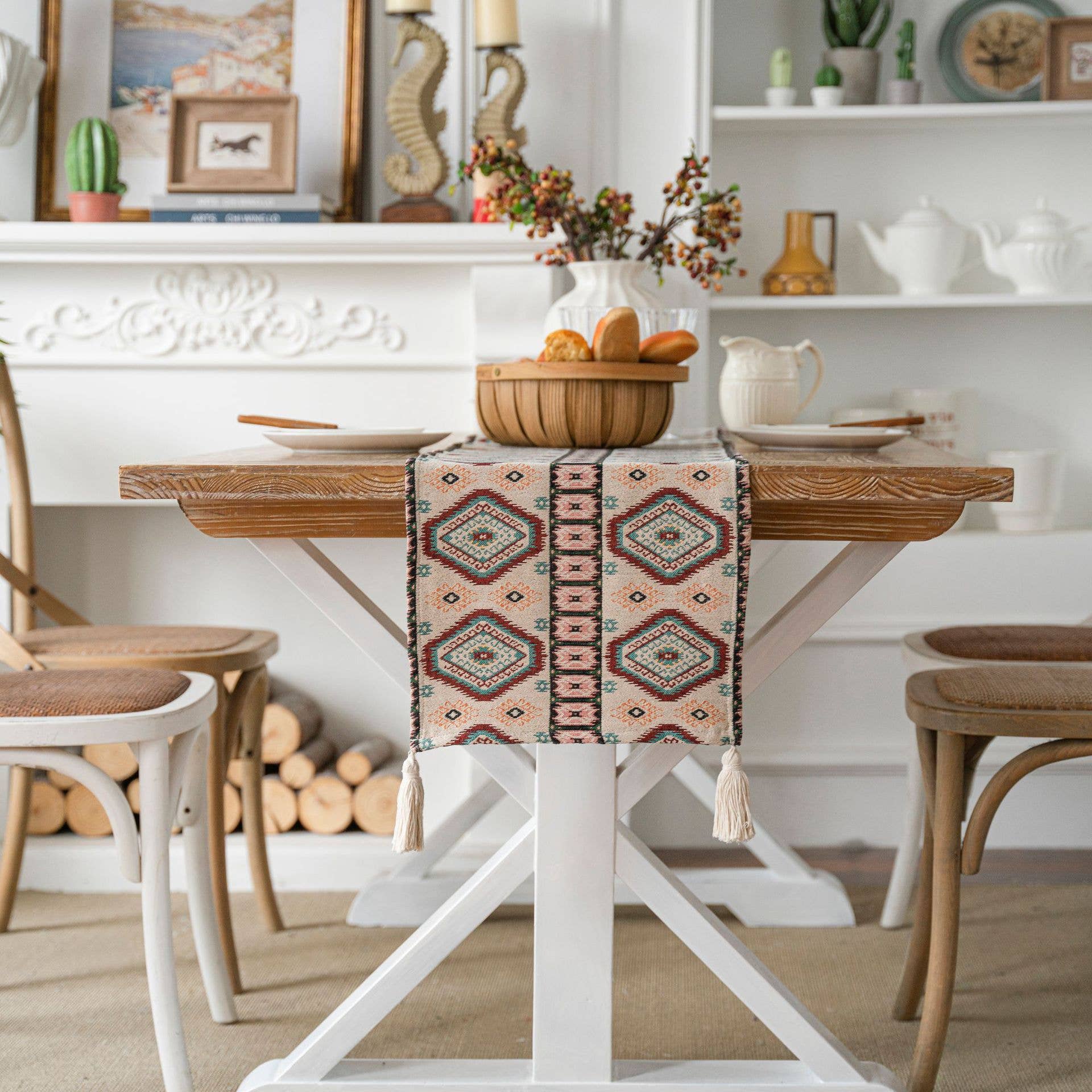 TASSEL DETAILED MULTI PATTERN TABLE RUNNER_CWMM0027