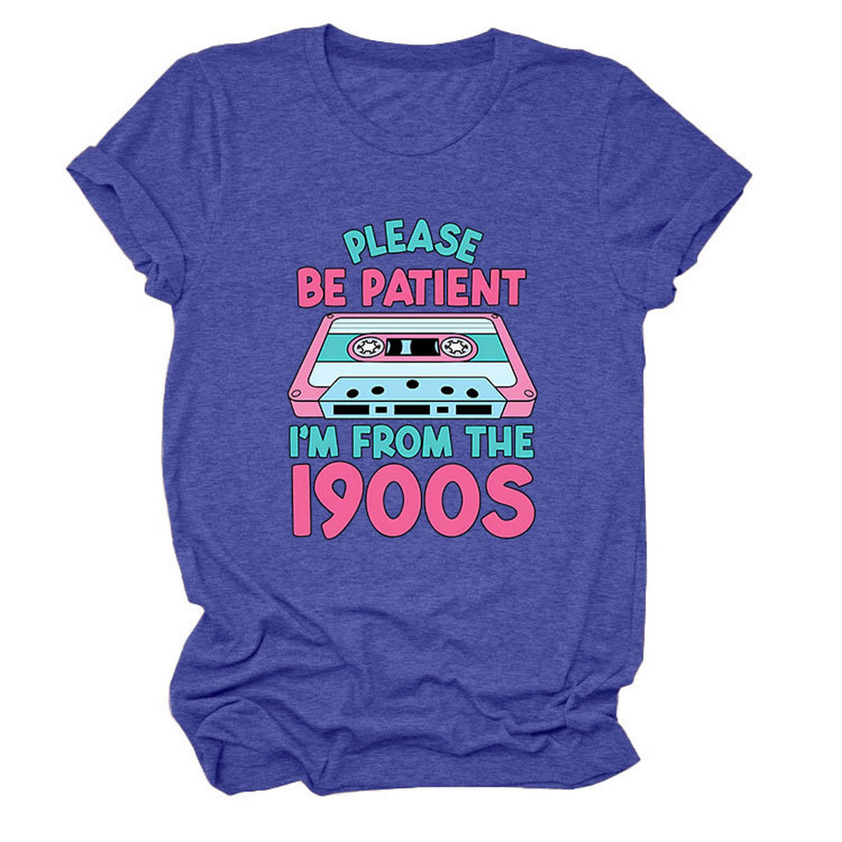 Women Teeplease Be Patient Letter Print_Cwtts1501