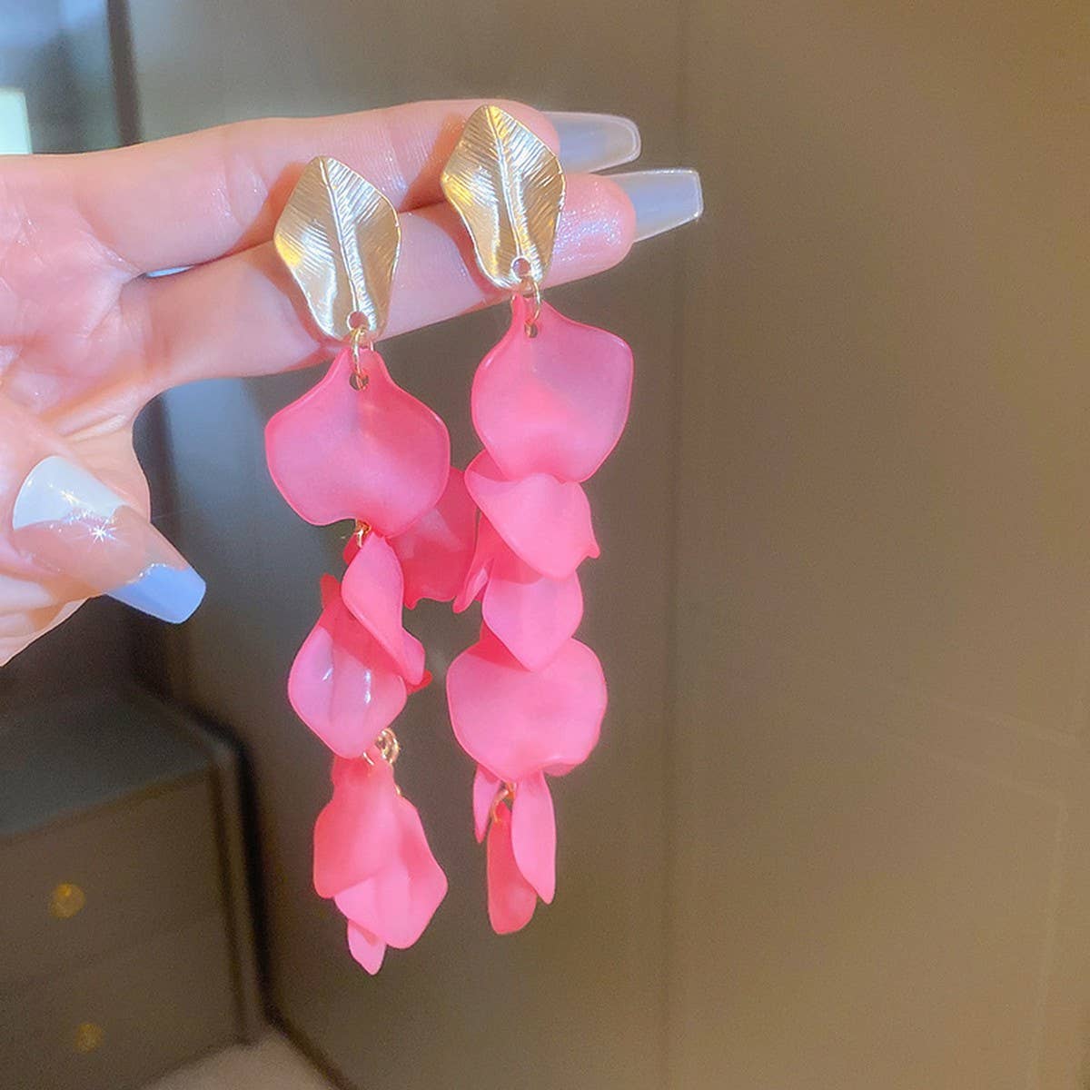 RETRO WATER DROP GEOMETRIC SIMPLE EARRINGS_CWAJE2324