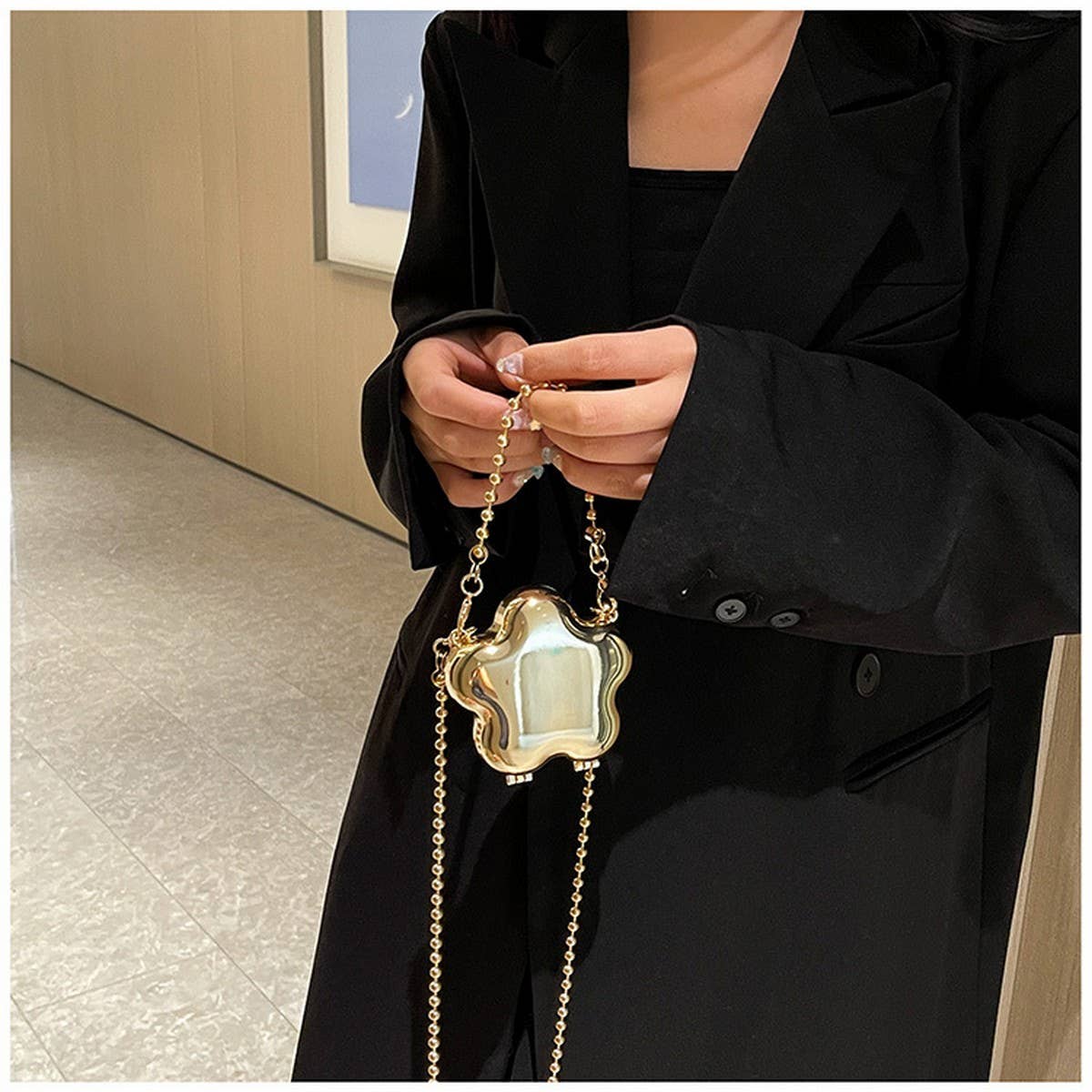 STAR SHAPE EVENING CLUTCH BAG SHOULDER BAG_CWAB3262