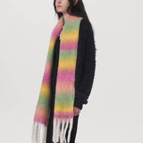 GRADIENT WOOL SCARF FOR WOMEN LUXURY WINTER WARMTH_CWASC0328