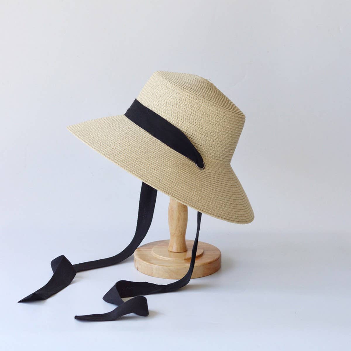 FASHIONABLE WINDPROOF VISOR STRAW HAT_CWAH3472