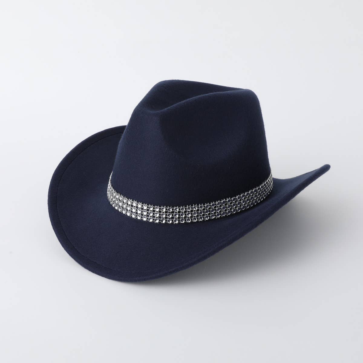 SOLID COLOR WESTERN FELT COWBOY FEDORA HAT_CWAH3629