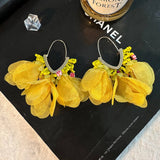 V-Shaped Beaded Tassel Earrings Bold Statement_Cwmm6161