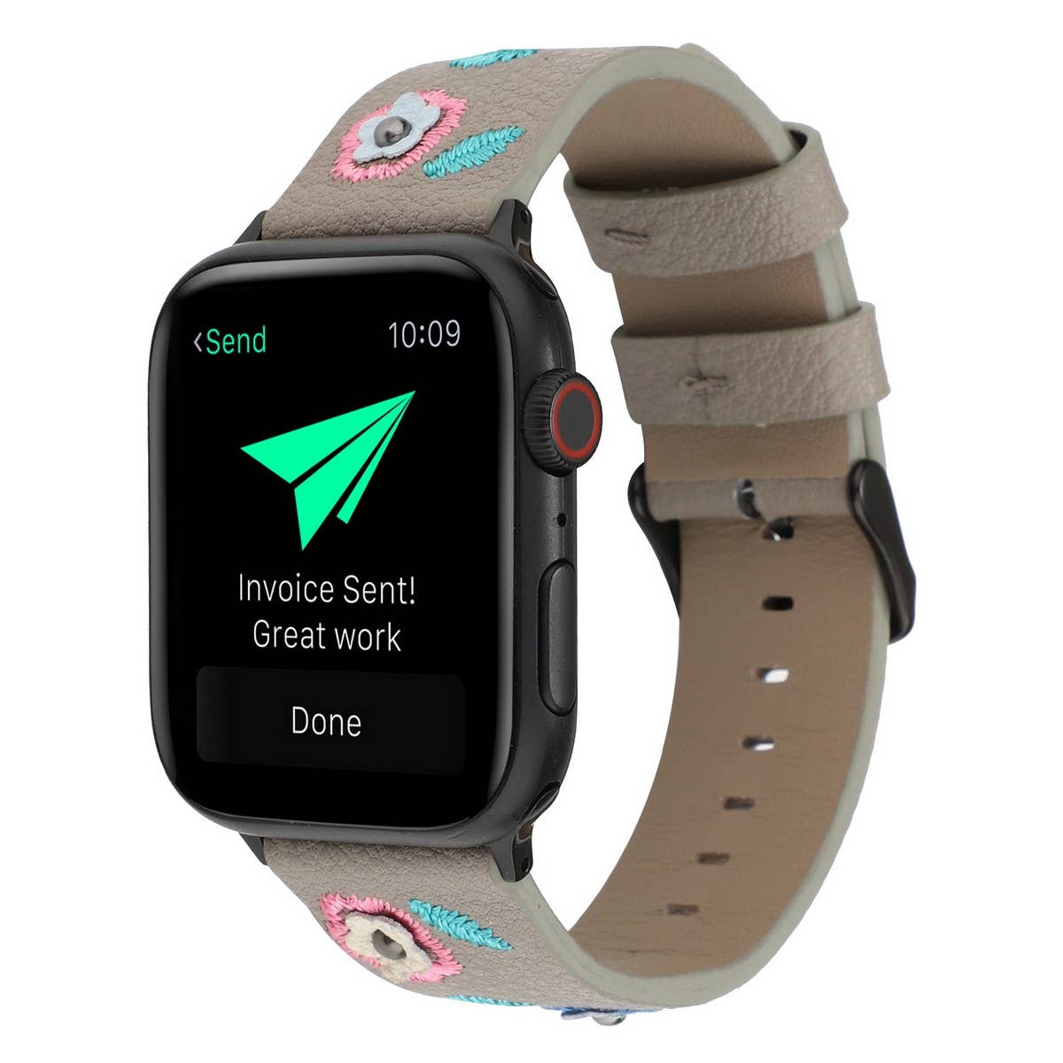 APPLE WATCH9 1 EMBROIDERED LEATHER STRAP_CWASC1540