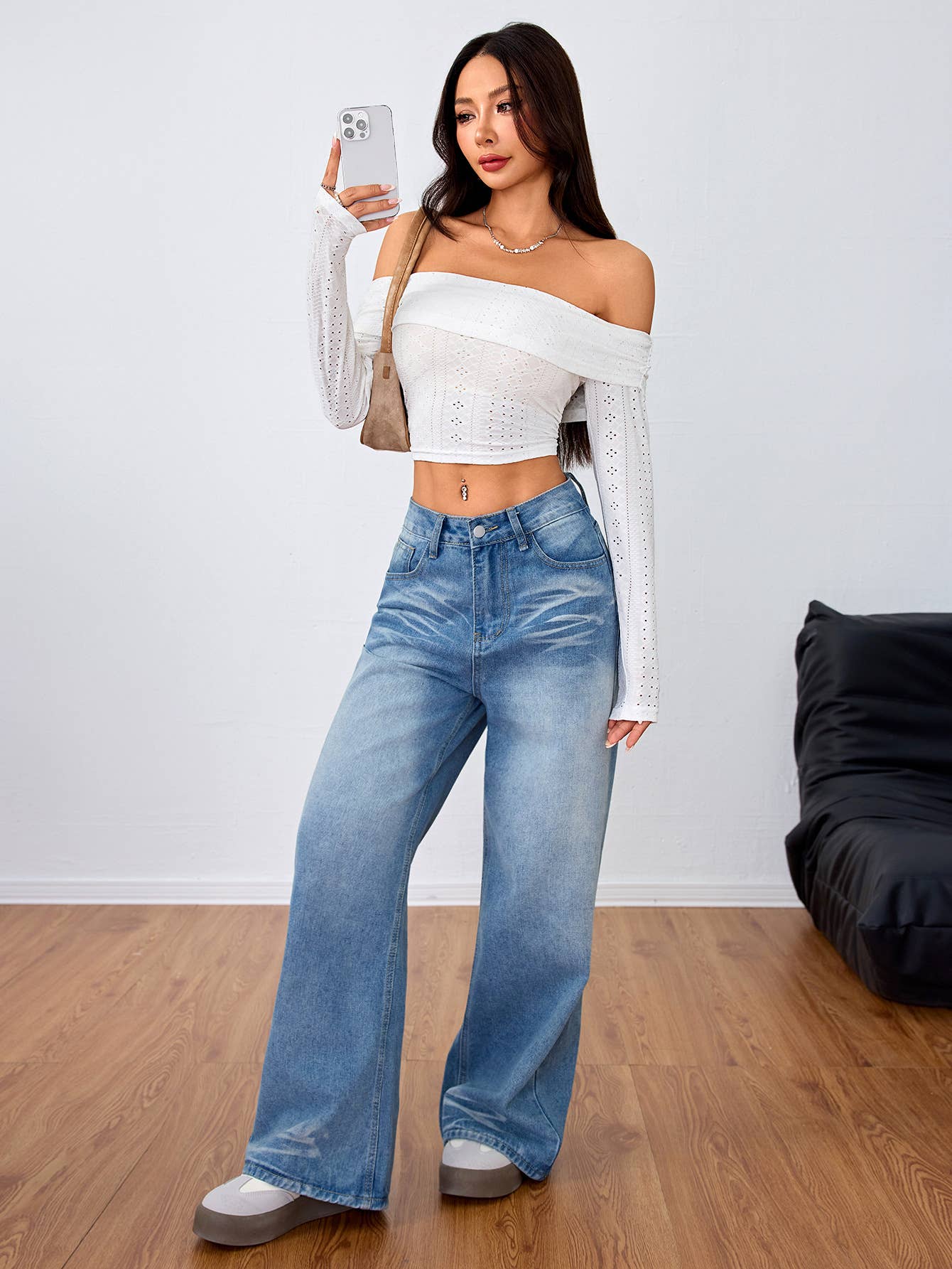 Womens Sweet & Sexy Off-Shoulder Crop Top