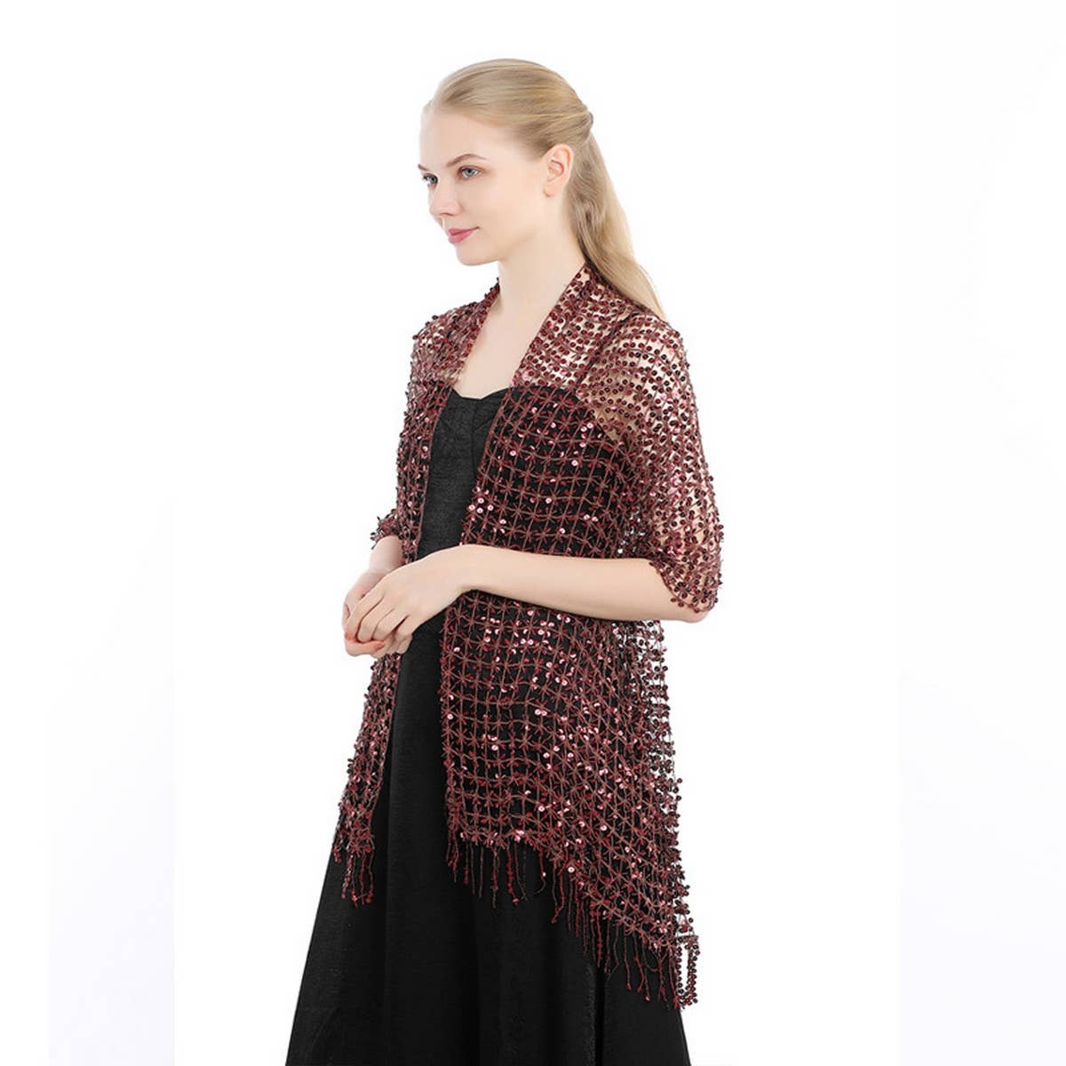2024 NEW DINNER SEQUIN EMBROIDERY TASSEL SHAWL_CWASC1081