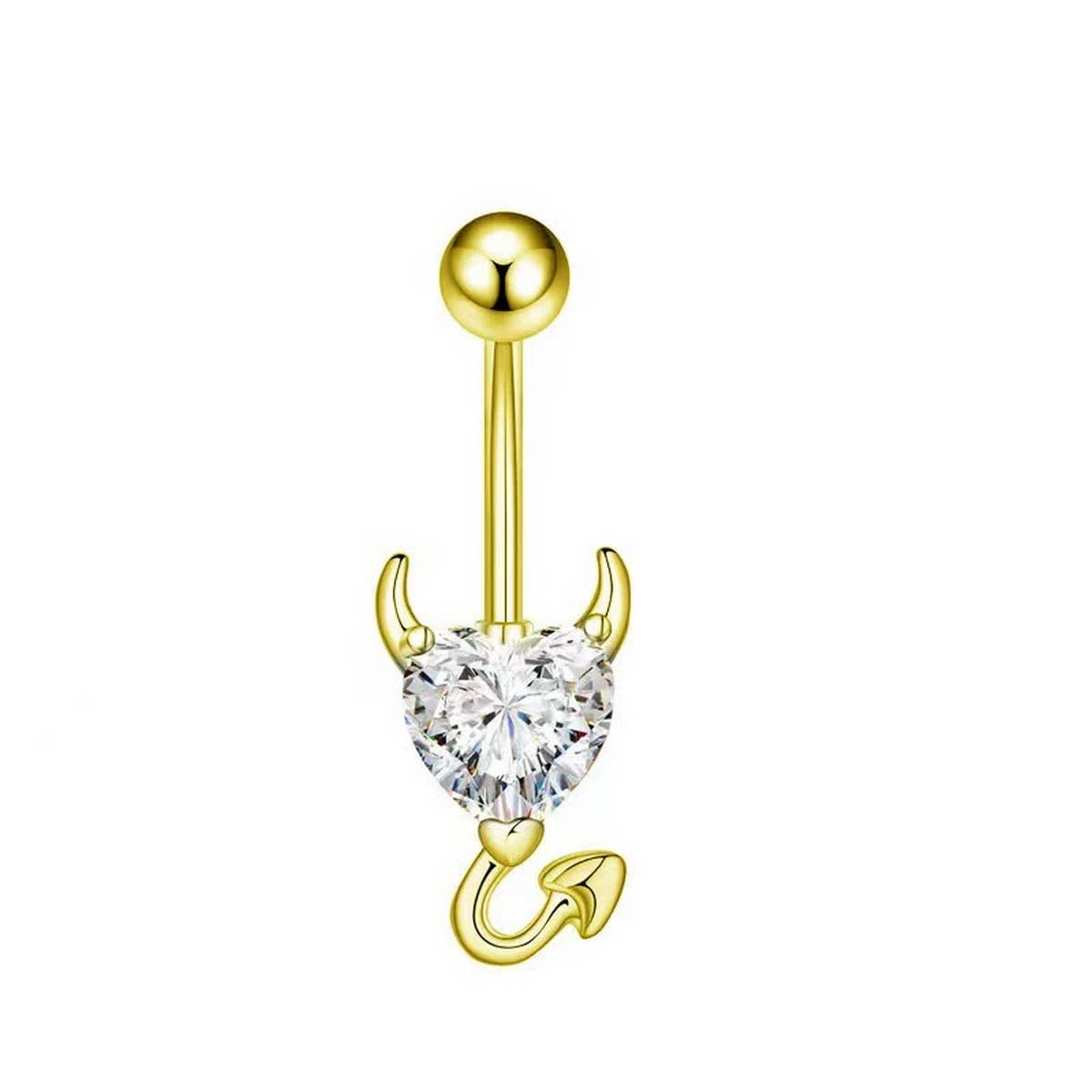 Zircon Belly Piercing Set Mixed Charm Styles_Cwmm9188