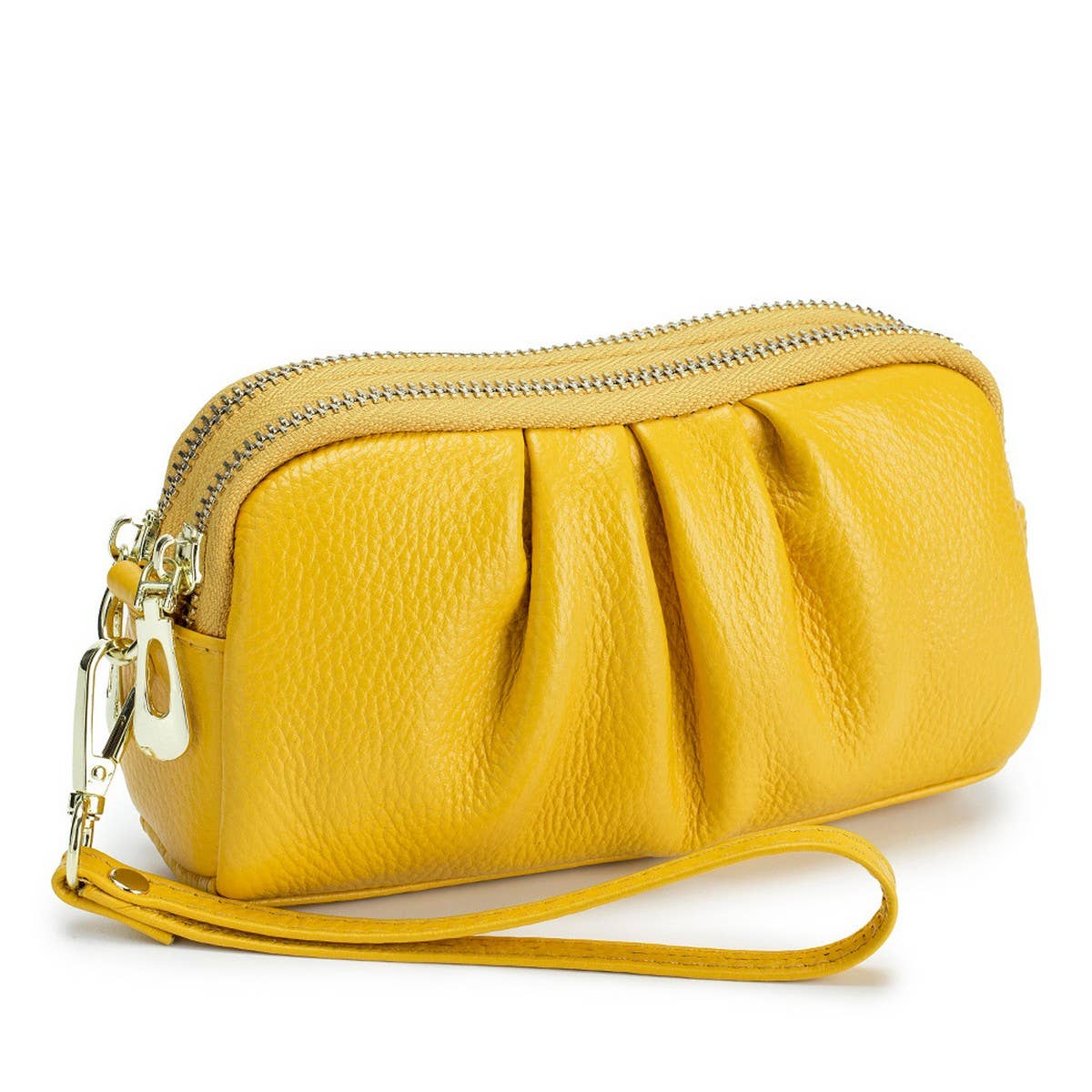 Toplayer Cowhide Double Layer Zipper Leather Wallet_Cwab3705