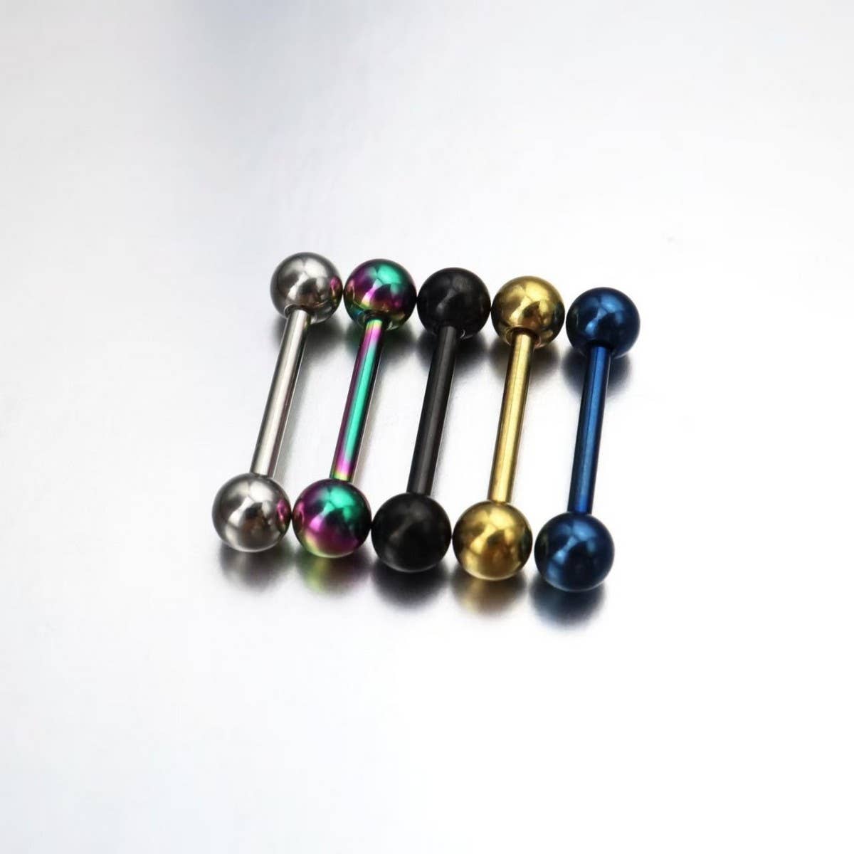 FRESH DESIGN STAINLESS STEEL TONGUE BAR PIERCING_CWMM9596