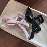LARGE BOW HAIR CLAW ELEGANT RIBBON SHARK CLIP_CWAHA4019