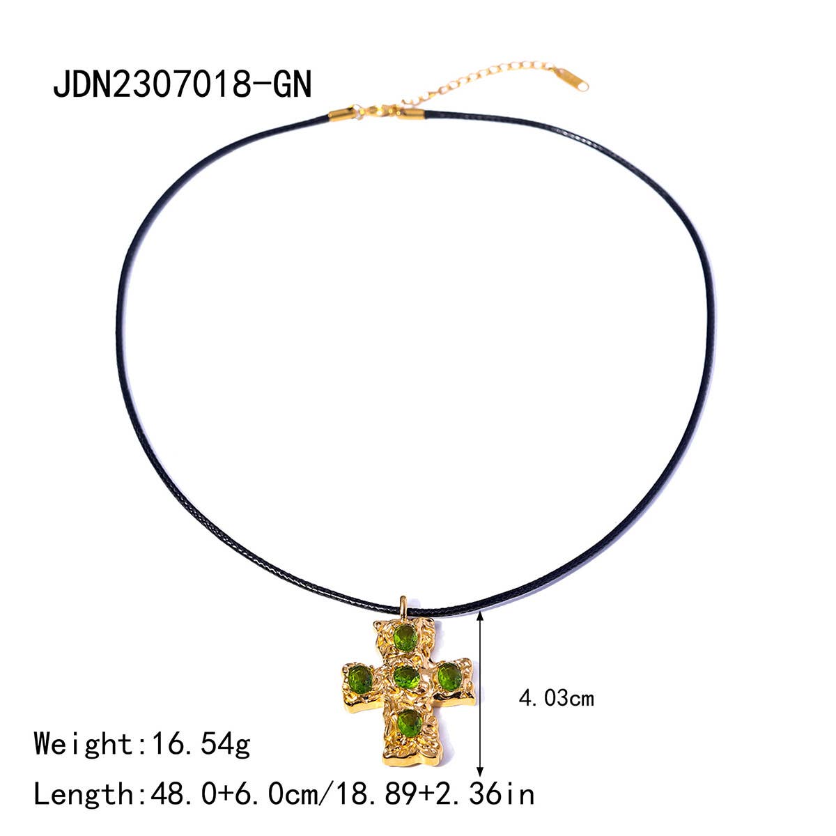 COLORFUL FASHION CROSS NECKLACE_CWAJE1443