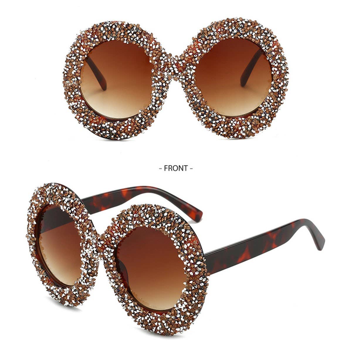 LARGE FRAME OVAL RHINESTONE SUNGLASSES_CWASG0840