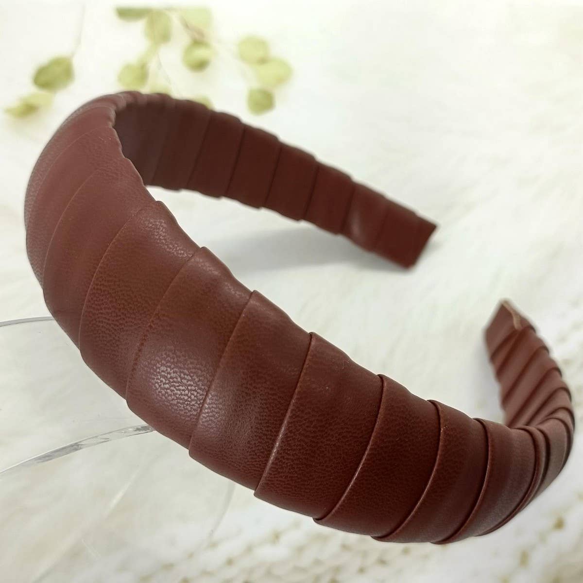 HANDCRAFTED PU LEATHER PADDED HIGH CROWN HEADBAND_CWAHA6334