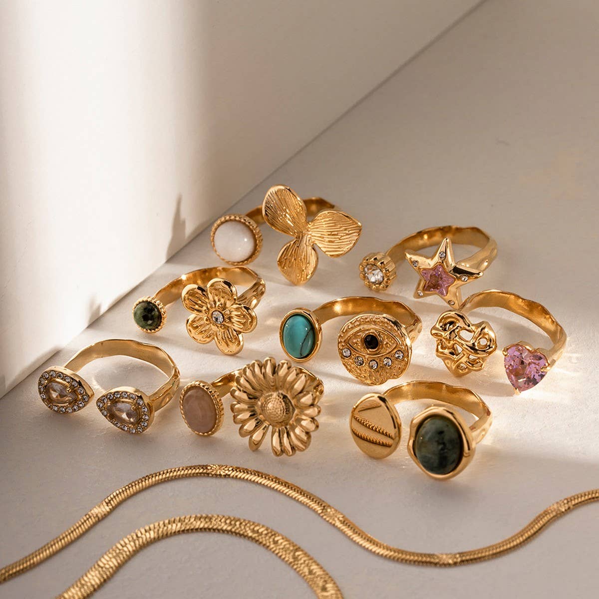 RETRO NICHE HIGH END OPEN RING_CWAJE1381