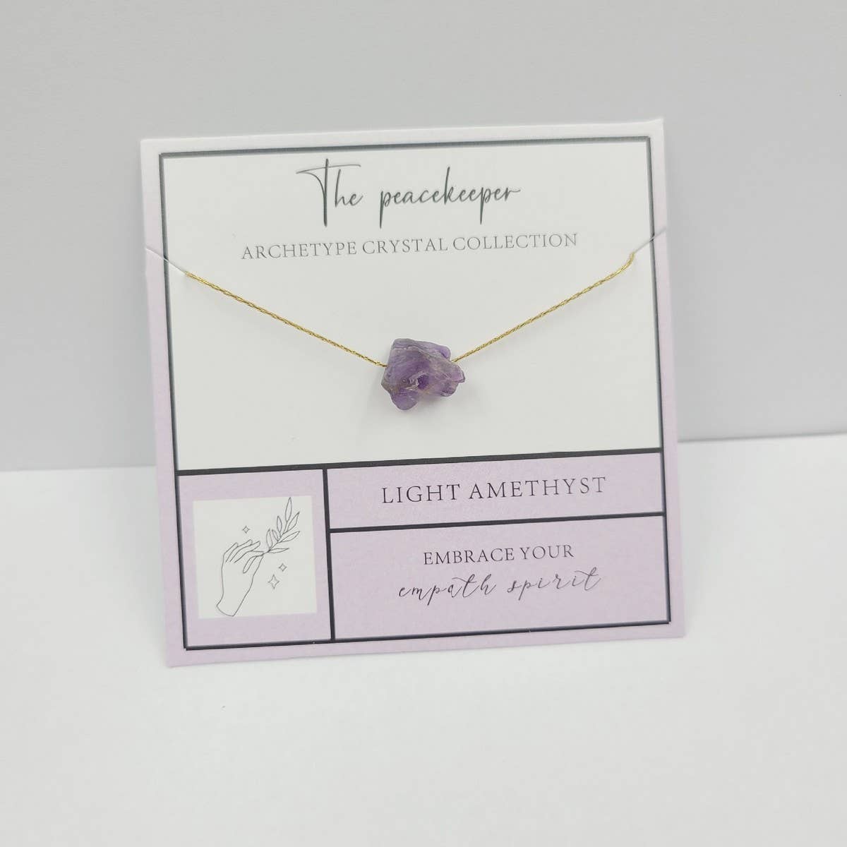 NATURAL STONE PENDANT NECKLACE WITH CARD_CWAJE1049