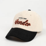 CORDUROY COLORBLOCK BASEBALL CAP UNISEX HAT CWAH1148
