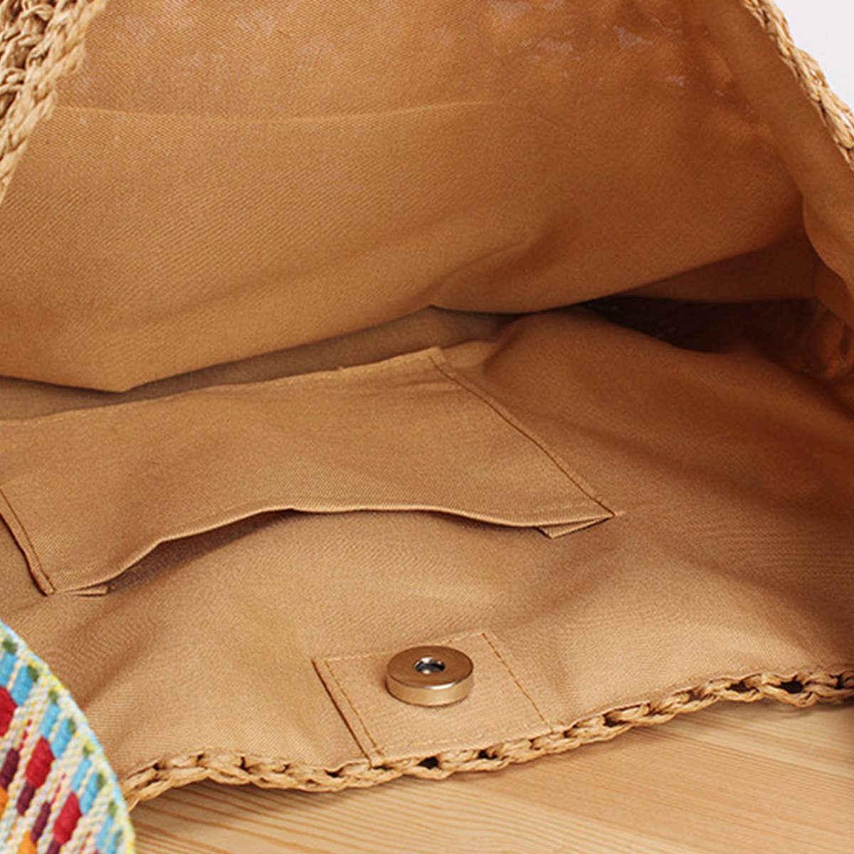 RETRO COLOR SHOULDER STRAP WOVEN BAG_CWAB2019