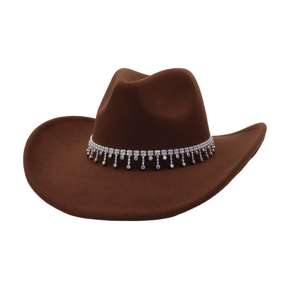 MEN WOMEN WOOL BLEND COWBOY FEDORA ETHNIC STYLE_CWAH04372