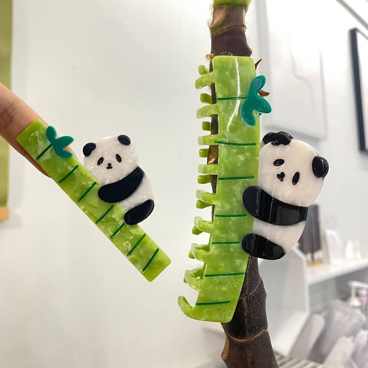 Cwaha4464_Girls Personalized Cute Panda Cartoon Hairpin