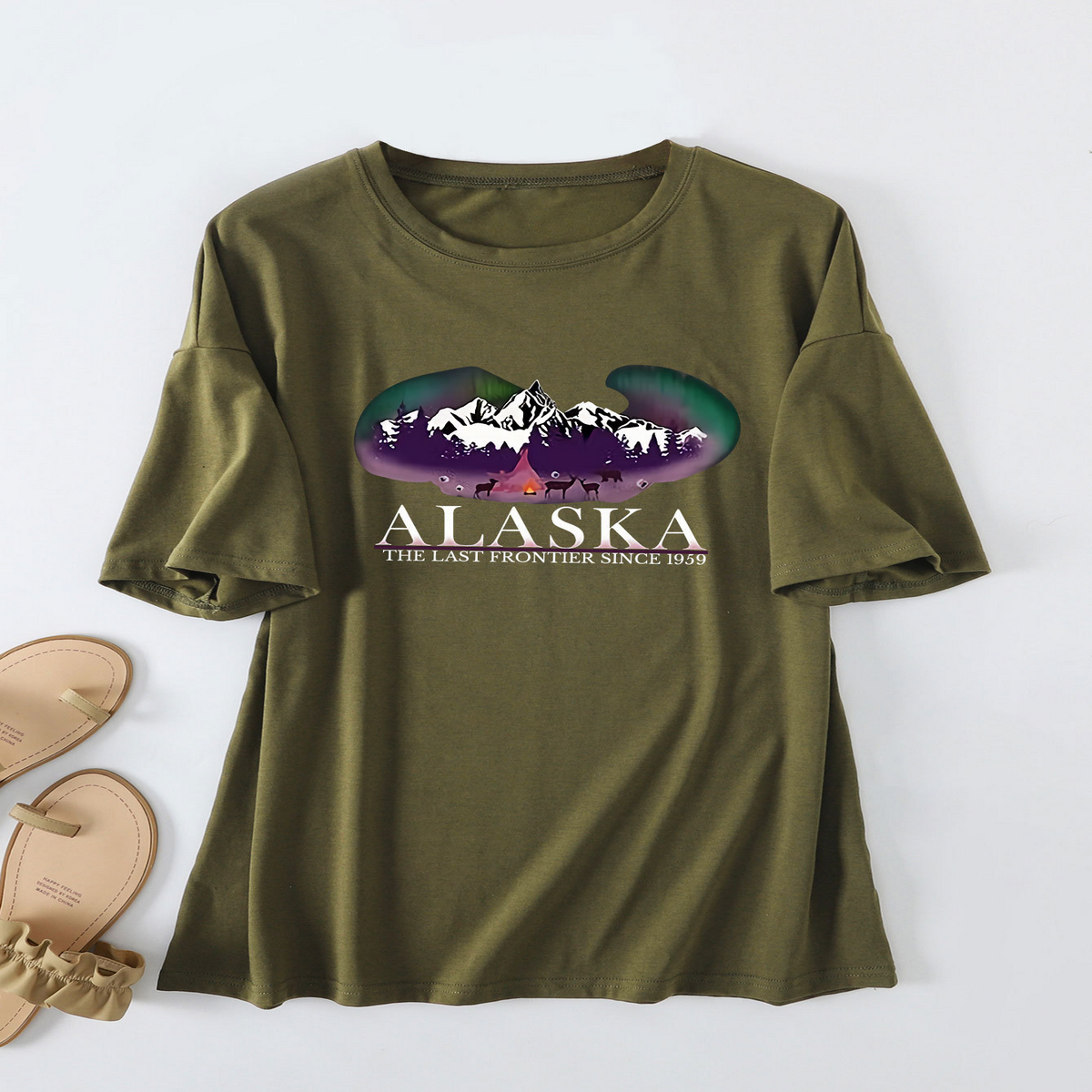 Trendy Plus Size T-Shirt For Women, Loose Fit