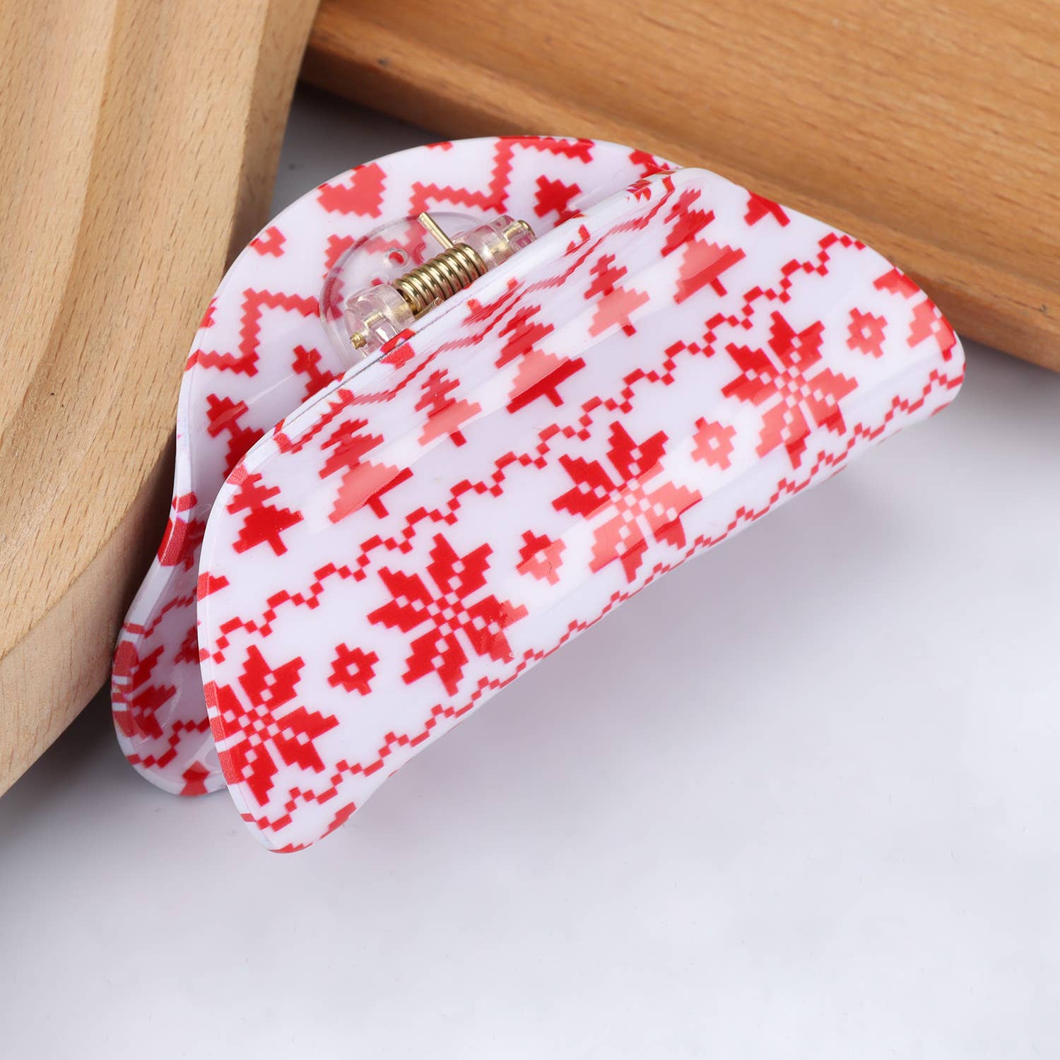 CHRISTMAS ACETATE HAIR CLAW CUTE FESTIVE STYLE_CWAHA0323
