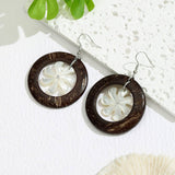 FASHION HOLLOW SPIRAL WHITE SHELL EARRINGS_CWMM4273