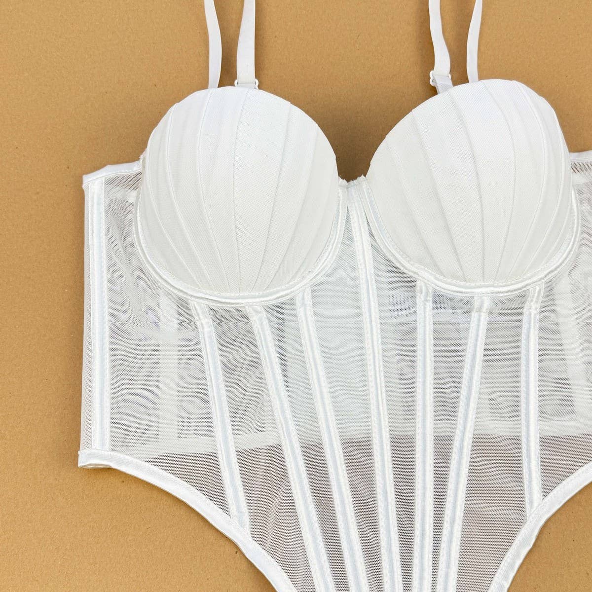 PREMIUM PLEATED HERRINGBONE CORSET WITH COASTERS_CWMM4132