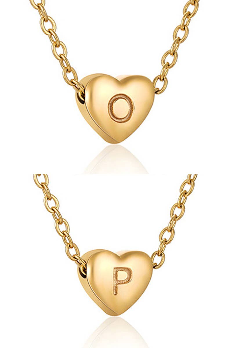 Heart Alphabet Initials Pendant Necklace_Cwaje220