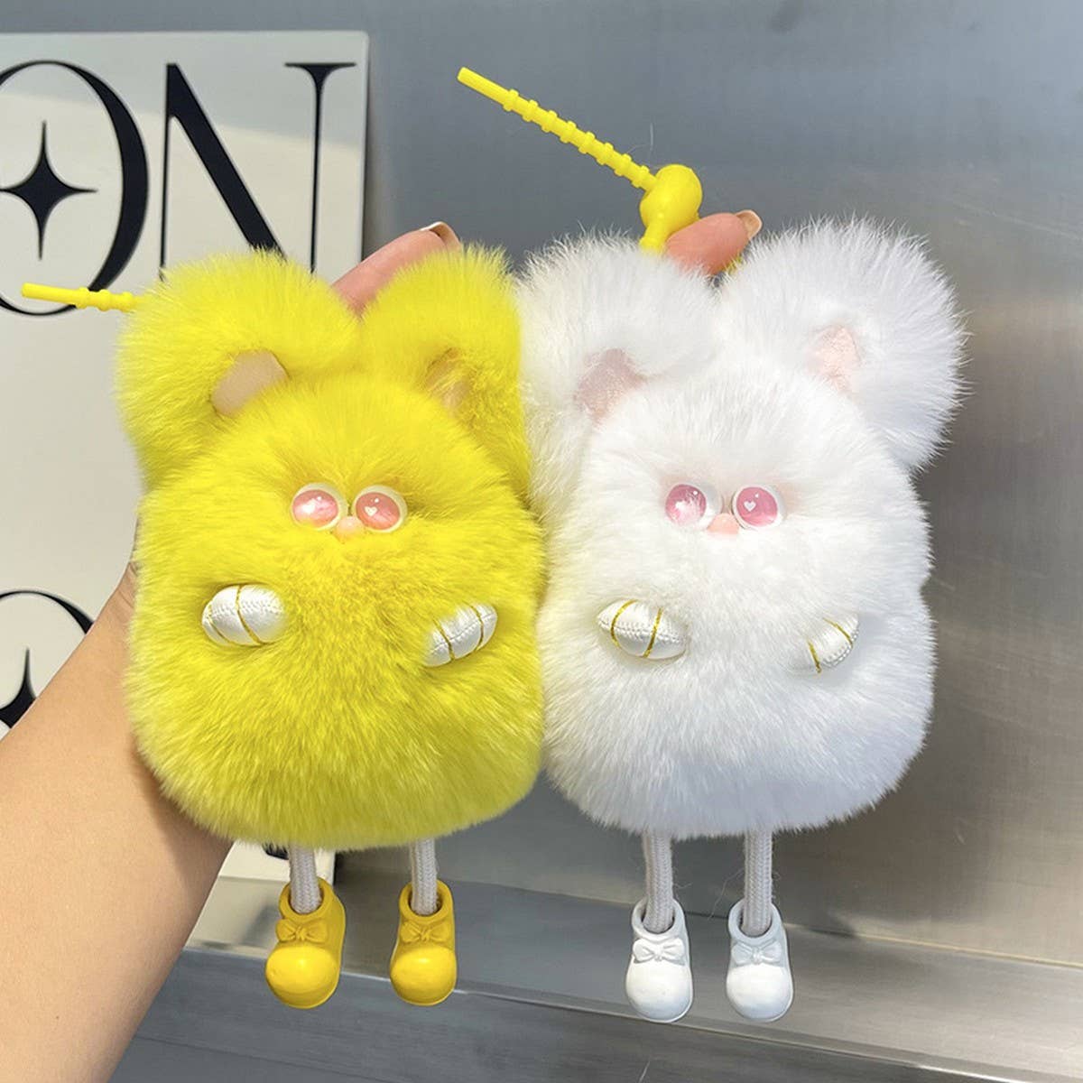 CUTE PLUSH BUNNY CAR KEYCHAIN BAG PENDANT_CWMM2534