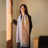GRADIENT WOOL SCARF THICK SOFT WINTER WRAP_CWASC2362