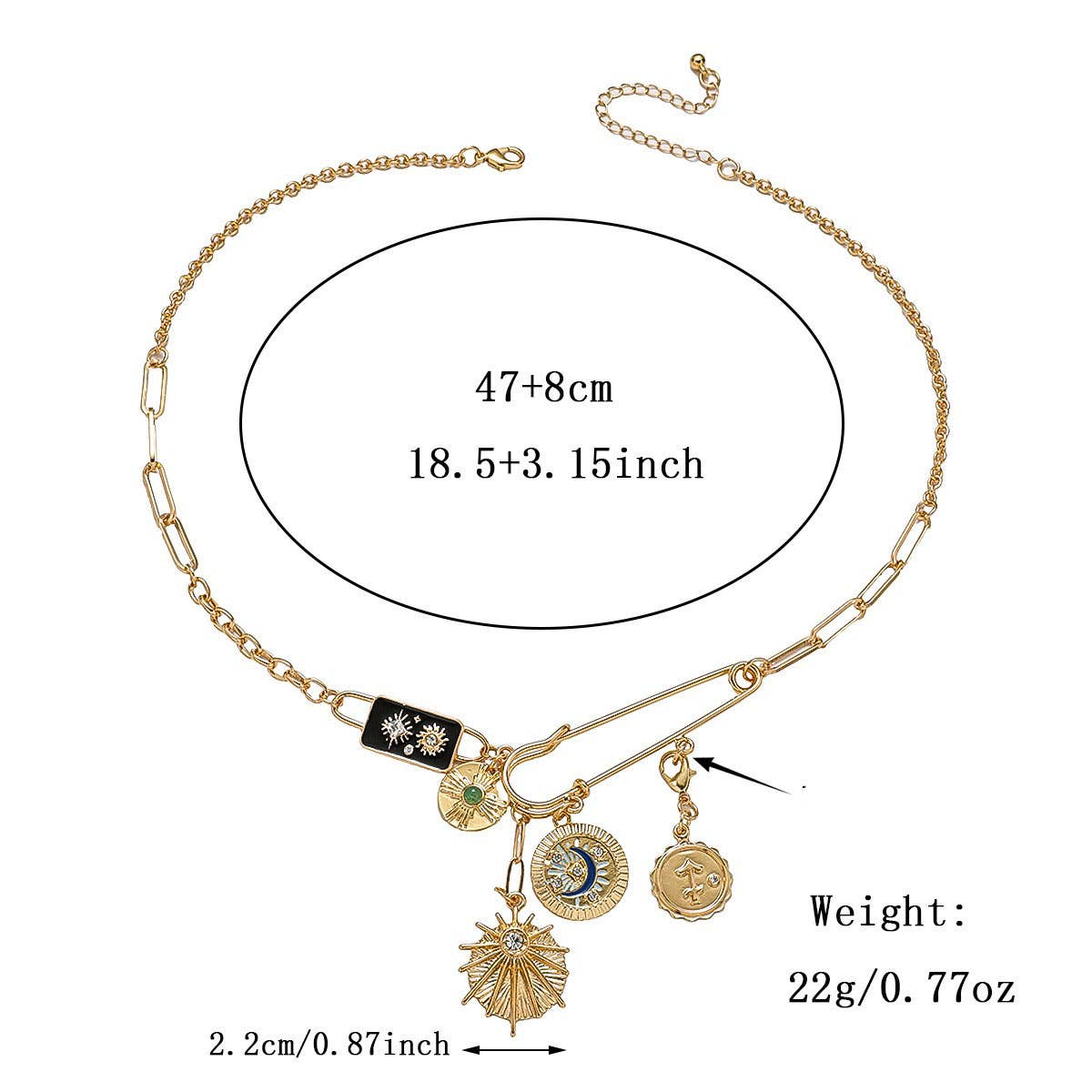 FASHION ORIGINAL DESIGN MULTI PENDANT NECKLACE_CWAJE2830
