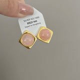 ADVANCED PINK RESIN EARRINGS AND EARRINGS_CWAJE1352