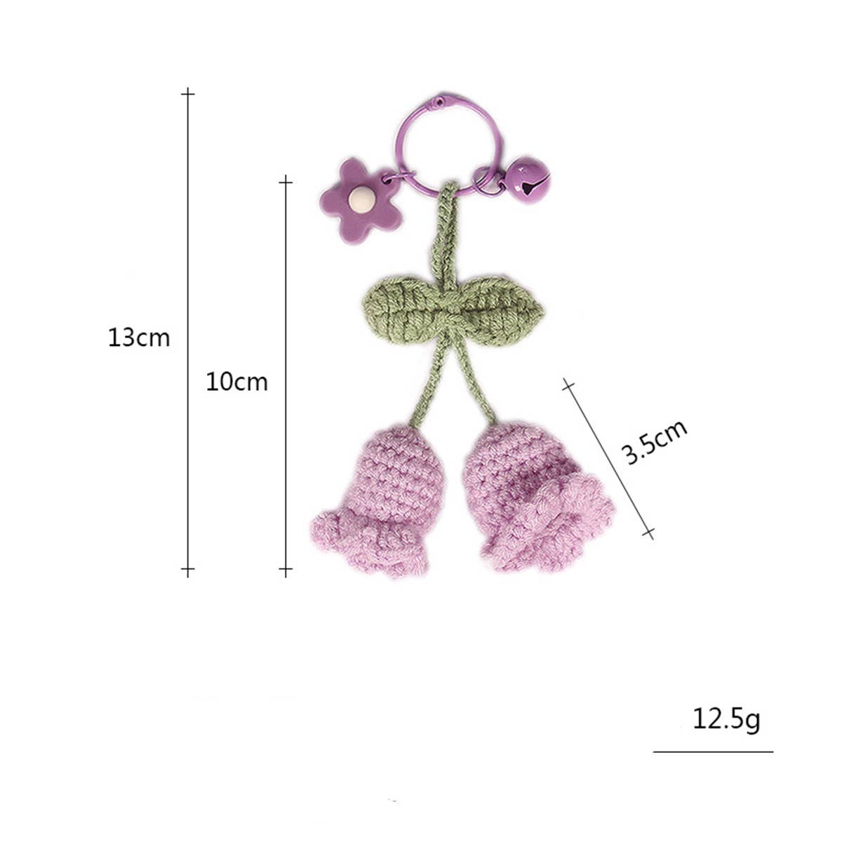 HAND WOVEN LILY OF THE VALLEY FLOWER PENDANTS_CWASC0837