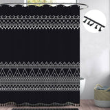 BOHEMIAN SIMPLE GEOMETRIC TASSEL SHOWER CURTAIN_CWMM1806