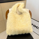 Winter Plush Tote Bag Women Large Capacity Fashion_Cuab00544