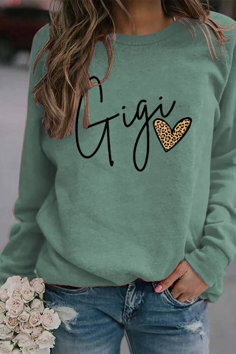 Valentine  Letter Printed Long Sleeve Pullover_Cwtstl0968
