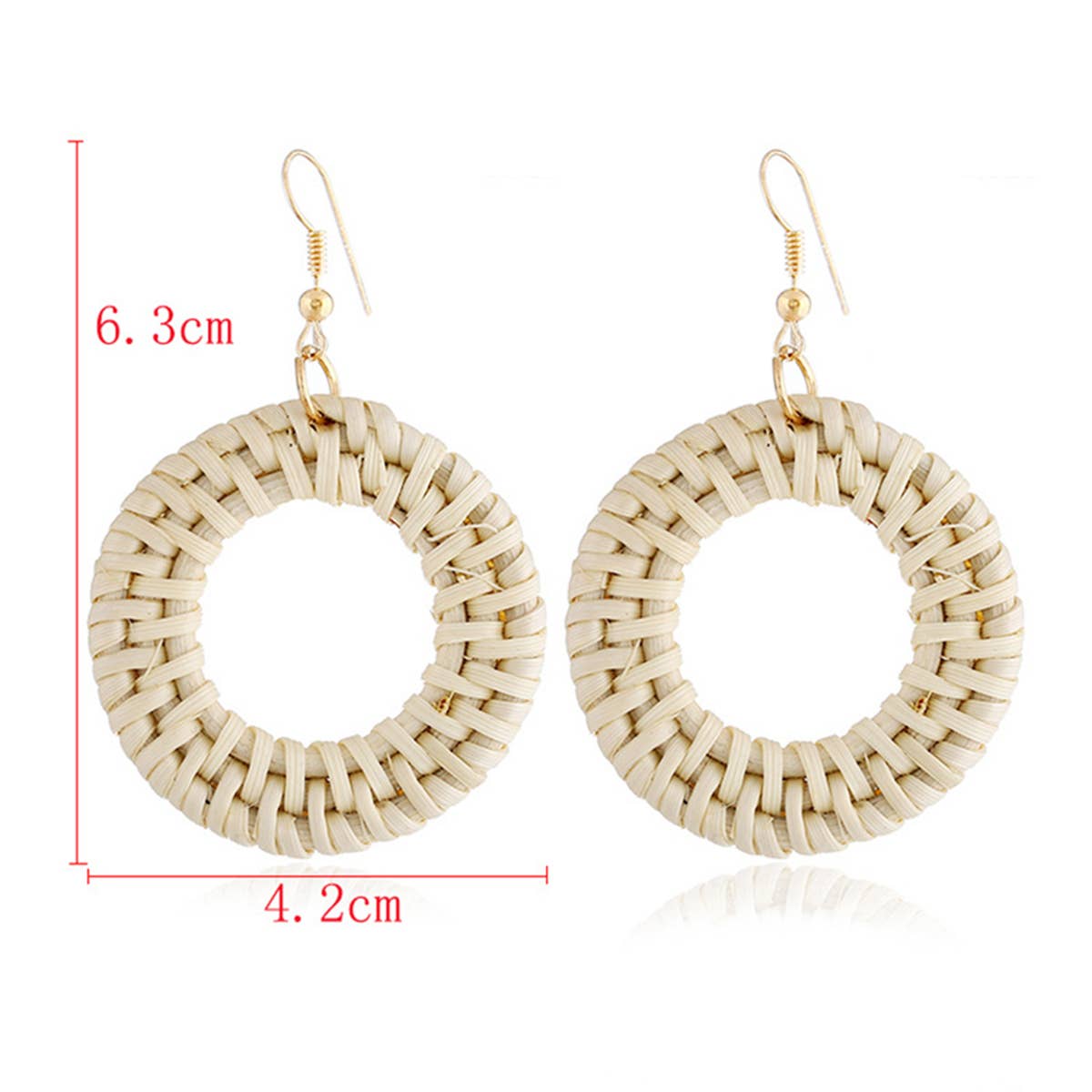 BRAIDED ROUND DROP EARRINGS_CWAJE0443