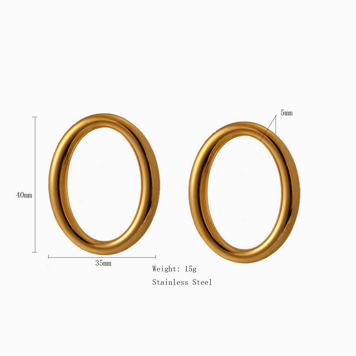 Unique Irregular 18K Steel Titanium Earrings_Cwmm8920