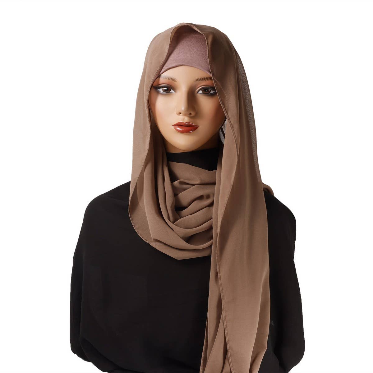 Two-Piece Chiffon Shawl And Headscarf_Cwasc2424