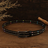 ETHNIC STYLE HANDMADE STRING COLORFUL BEAD BELT_CWMM3950