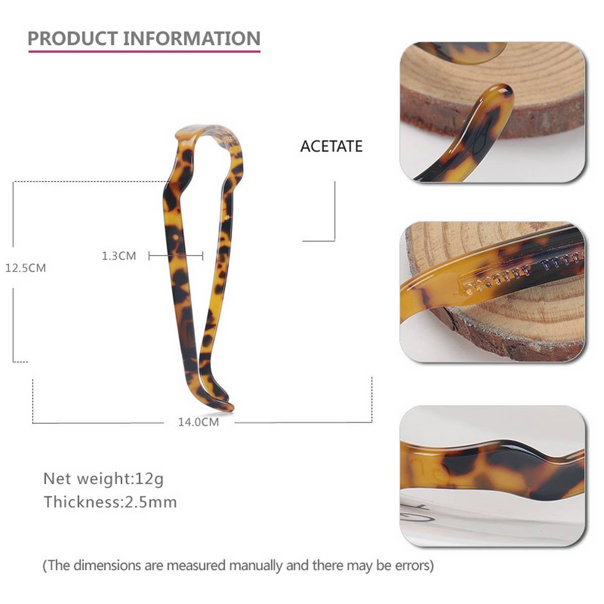 SQUARE SUNGLASSES SUNGLASSES HEADBAND HAIRPIN_CWAHA4339