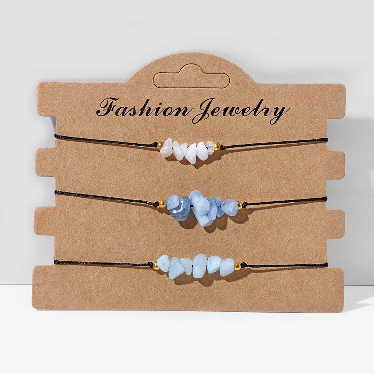 CRUSHED STONE TRIO BRAIDED BRACELET_CWAJE2103