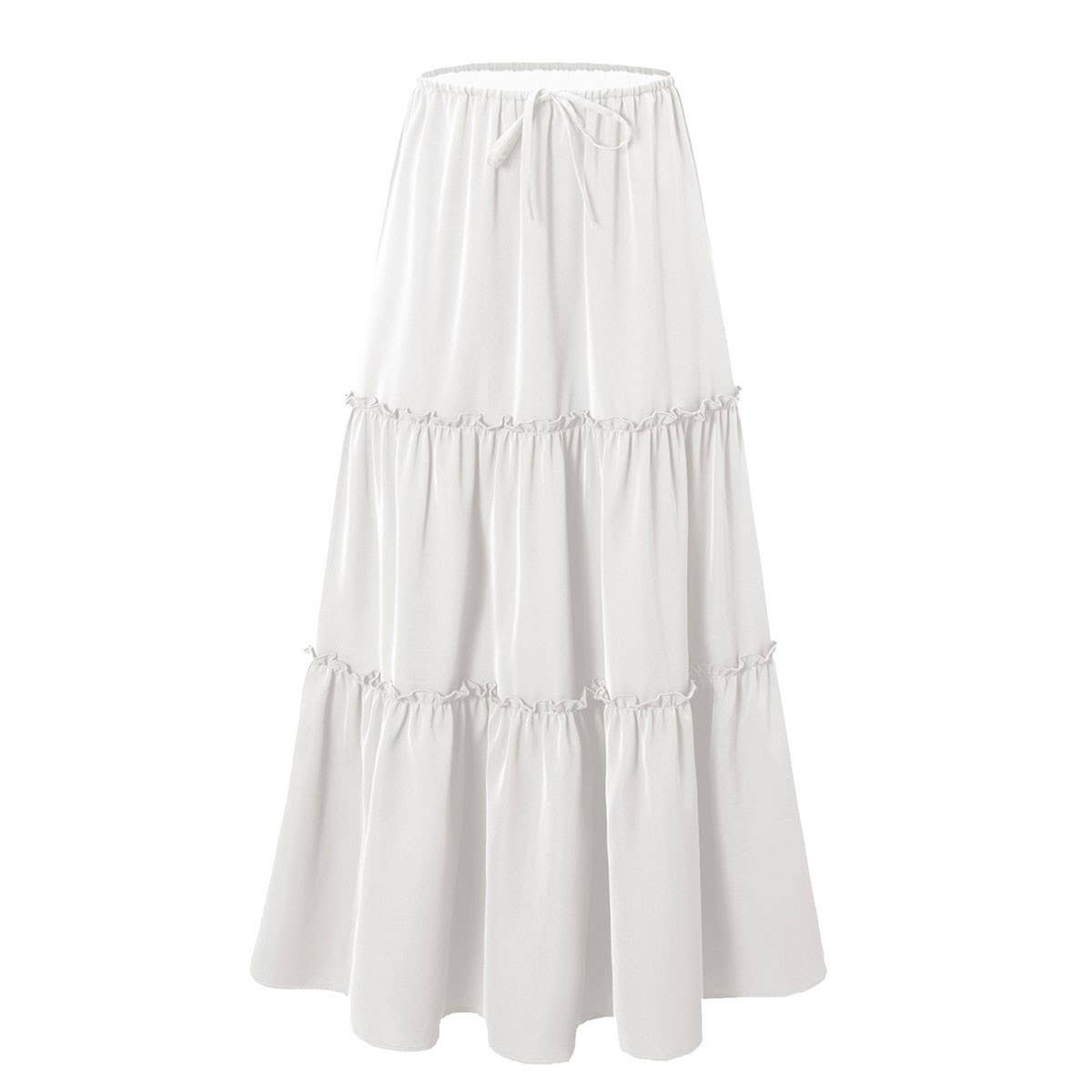 HIGH WAIST ELASTIC MAXI SKIRT WITH ADJUSTABLELACES_CWBSS0418