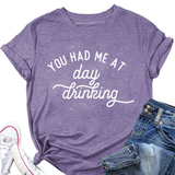 Women Summer Tee Day Drinking Quote Shirt_Cwttsl0491