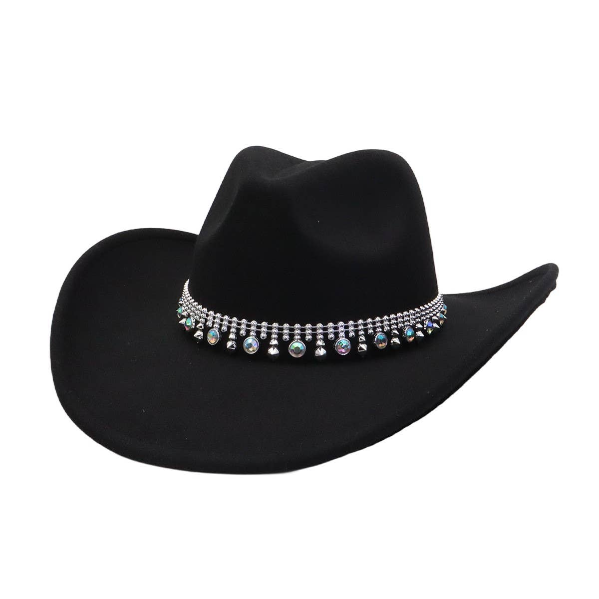 FALL WINTER WESTERN ETHNIC WOOL COWBOY FEDORA_CWAH04477